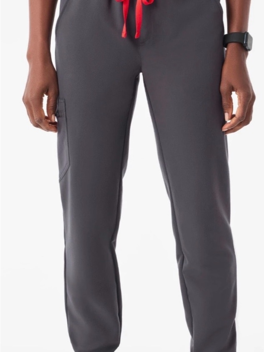 FIGS Women’s Charcoal Gray Scrubs - S Catarina Top & MP Zamora Jogger Pants - Picture 5 of 5